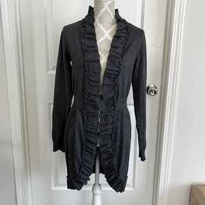 Style & Co rayon ruffled open cardigan size medium